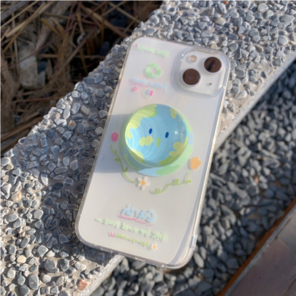 保卫地球支架适用小米17/14/15手机壳K90/k70红米K50透明K60/K80至尊Note15/13软壳11可爱Turbo4小众civi5PRO