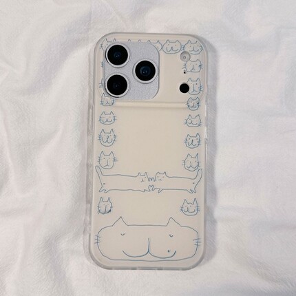 简约磨砂小猫咪卡通适用OPPO A6i/5/Reno15C/14/13/12F手机壳findX9Pro创意X7ultra新款A3X保护套X8S+A58/A96