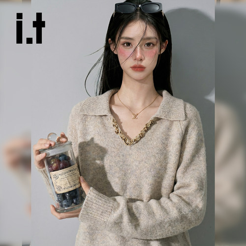 itb+ab2026秋季Polo领针织衫女