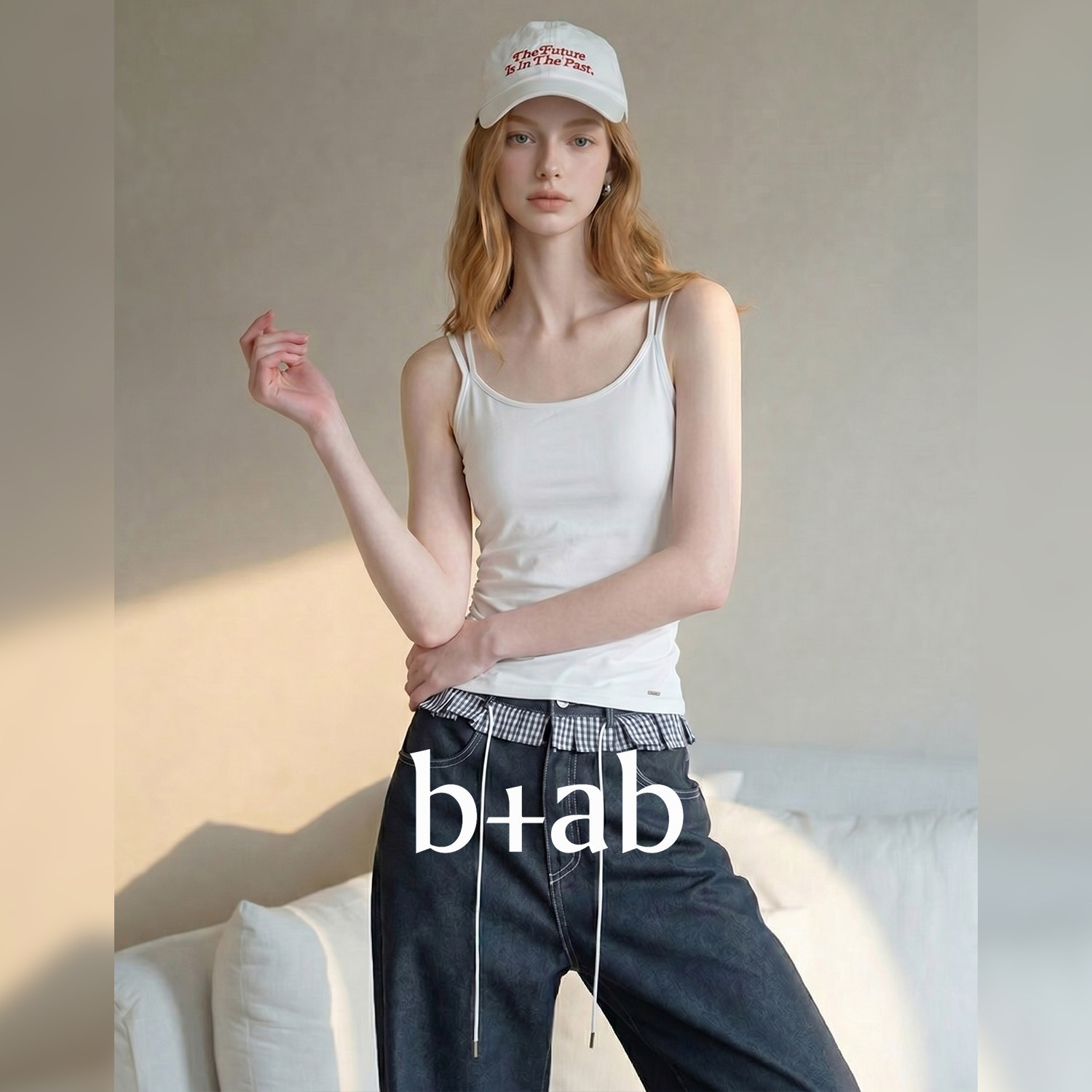 it b+ab白色吊带背心女内搭2026新款修身显瘦无袖上衣女夏季
