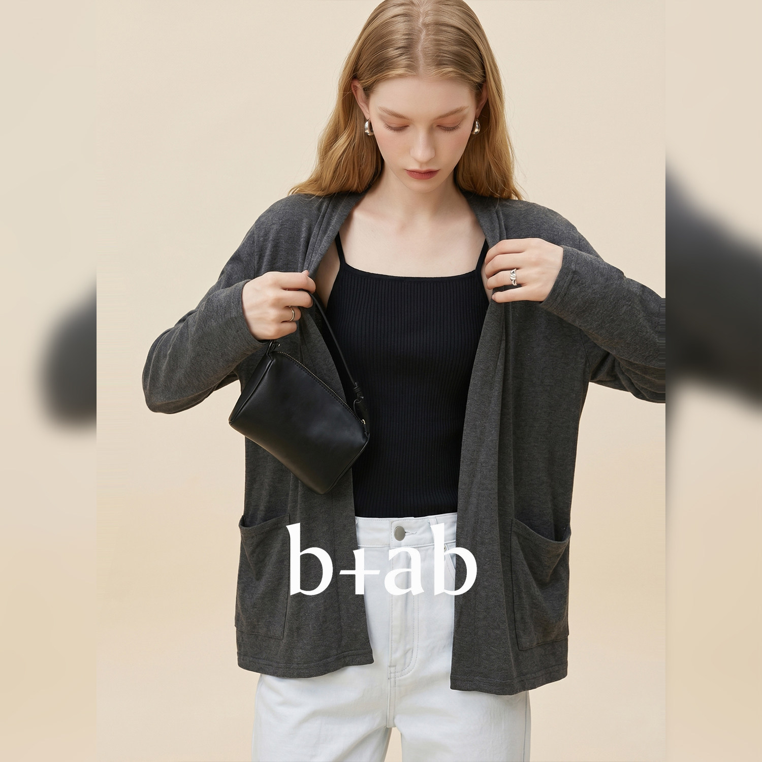 b+ab2026早秋新款休闲针织开衫图片