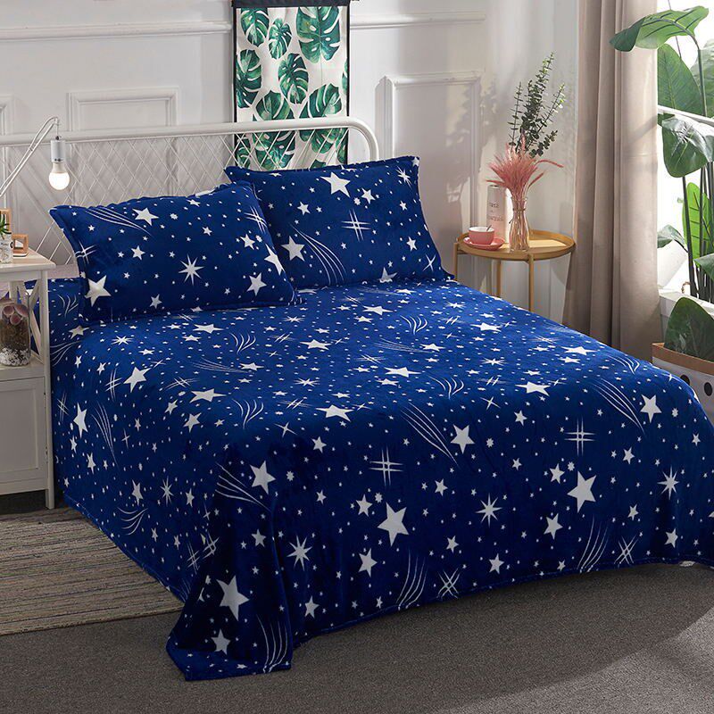 星星毛毯流星雨蓝色床单毛绒绒的冬季保暖珊瑚绒学生单双人床毯子在类目 床上用品, 休闲毯/毛毯/绒毯中 - 来自Buy2taobao.com提供专业的淘宝代购服务