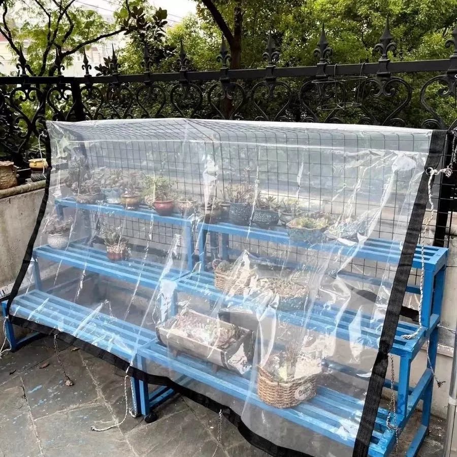 特厚防寒耐高温透明雨布防风保暖多肉植物防雨防霜冻篷膜不遮光