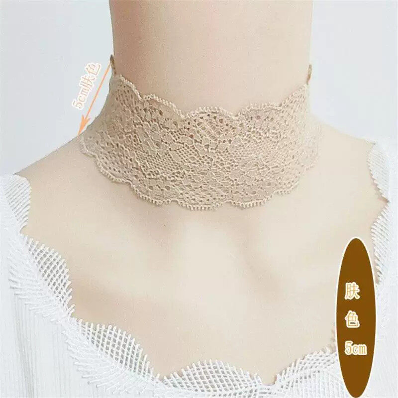 蕾丝项圈夏季遮颈纹脖子配饰护颈围脖颈圈女防晒脖套遮疤纹身领圈