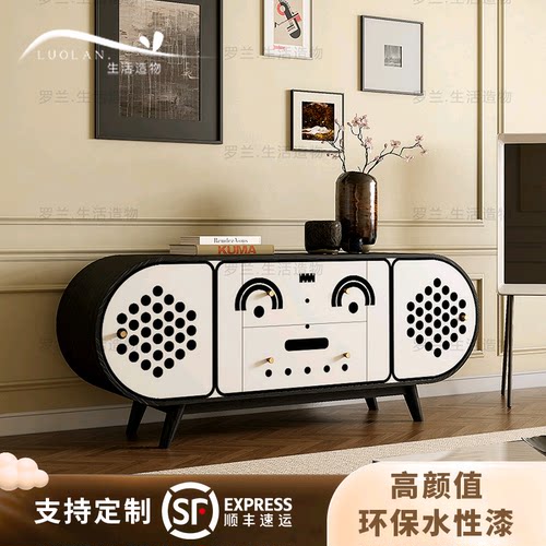 简约实木入户储藏玄关置物柜