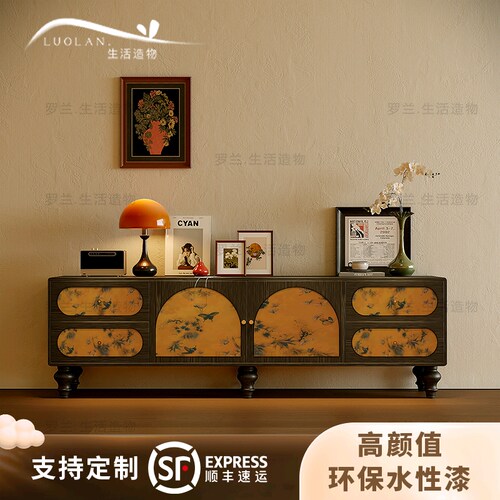 法式中古蝴蝶实木收纳斗柜合集