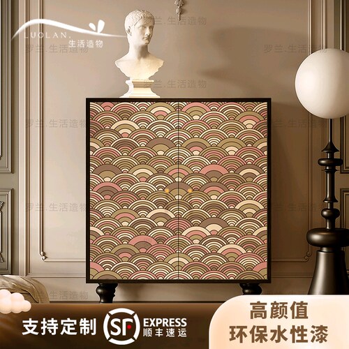 简约入户客厅一体玄关储藏柜