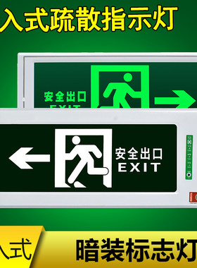 嵌入式暗装疏散标志灯安全出口