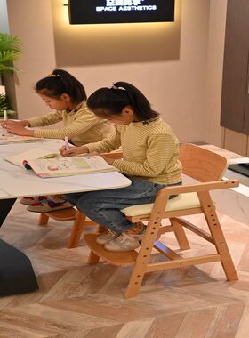 儿童学习椅家用宝宝餐椅实木座椅