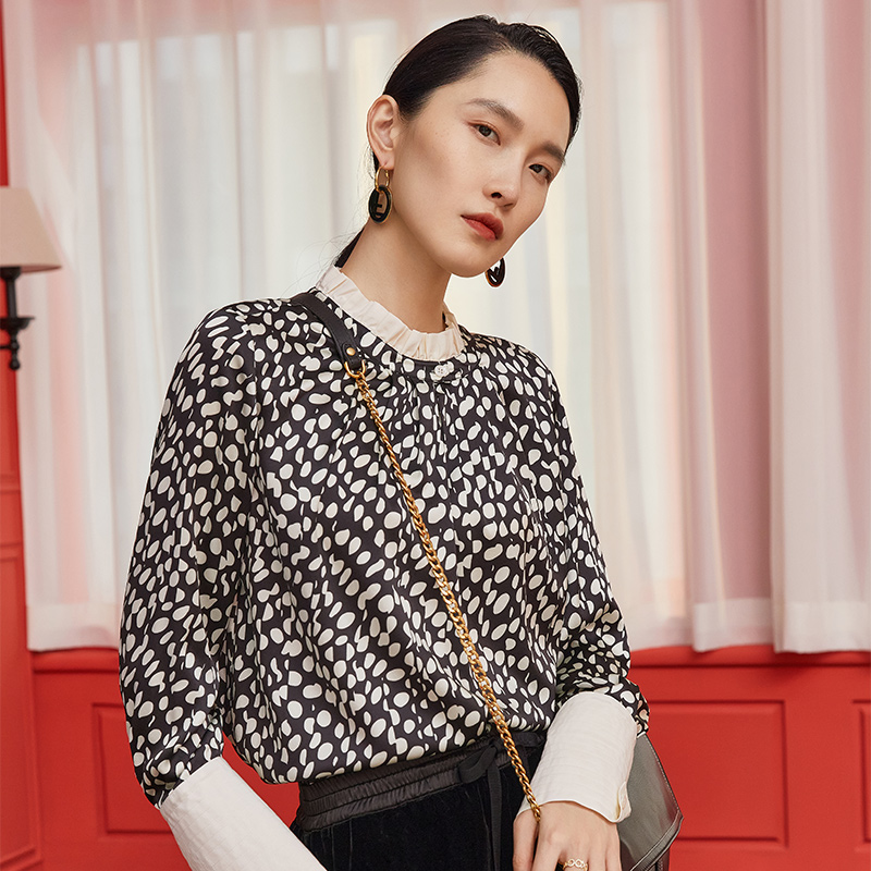 海伦罗兰19姆米桑蚕丝长袖衬衫71081747