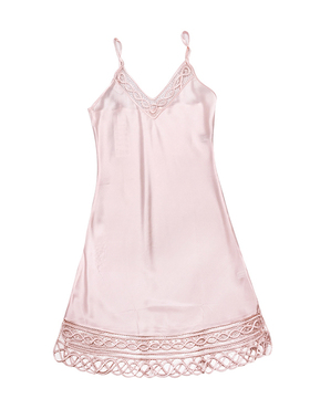 海伦罗兰100%桑蚕丝女士真丝连衣裙纯手工编织吊带裙A-10