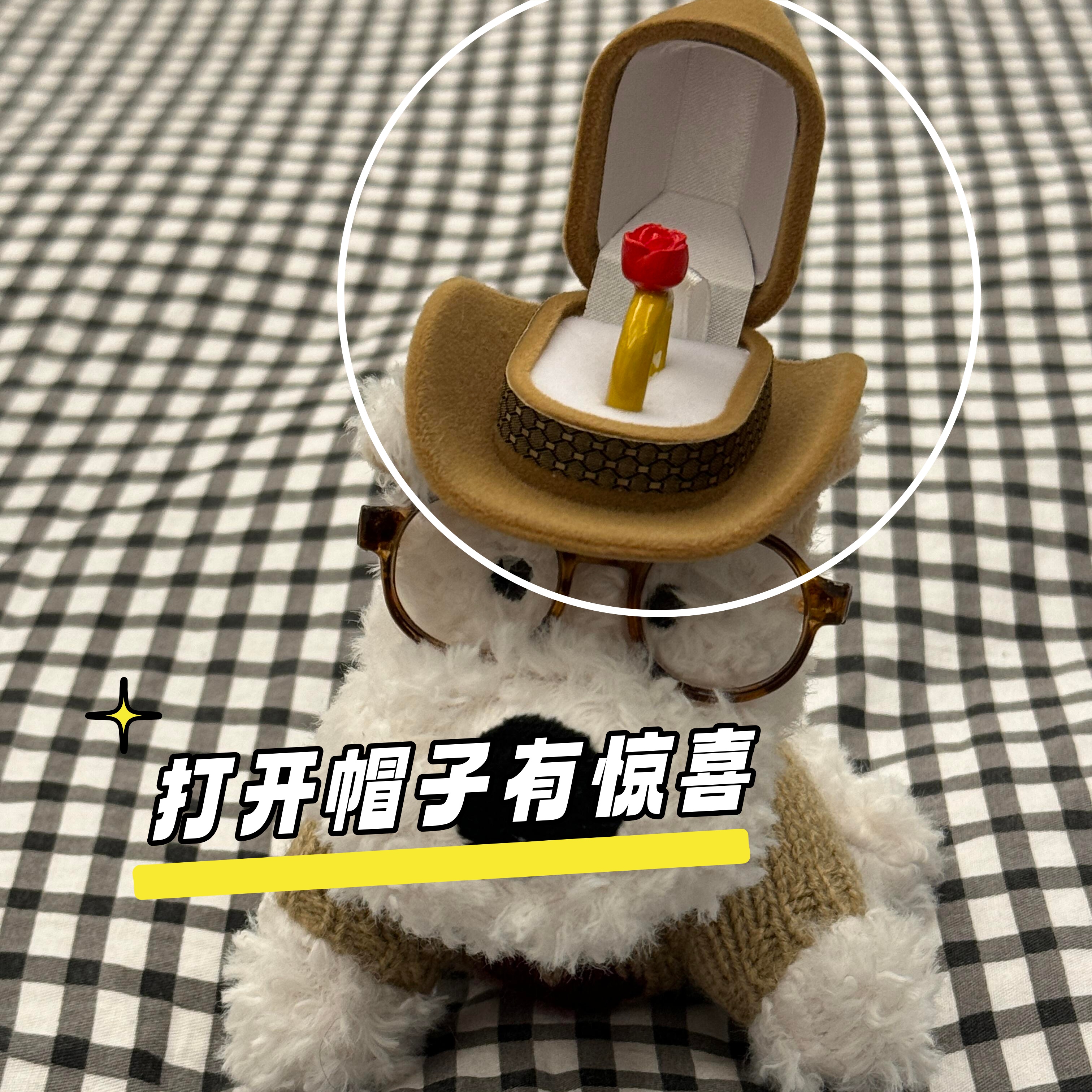 可爱草帽戒指首饰盒收纳求婚告白仪式感小众浪漫送礼物高级感包装