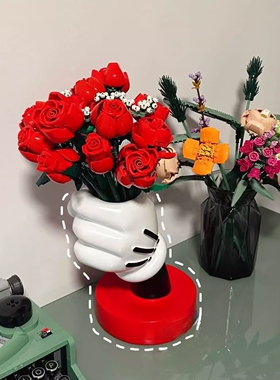 多功能米奇手握花瓶笔筒桌面装饰