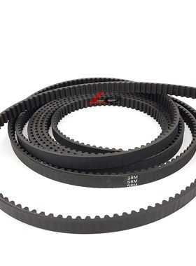 STS STD S8M黑色橡胶HTD开口带RPP YU同步带电梯自动门雕刻机专用