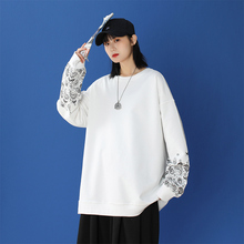 卫衣女生无帽流潮牌春季2025年新款宽松白色百搭ins港风外套春装