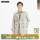 长款 商务休闲男装 风衣男士 新款 外套 翻领双排扣2026春季 利郎奥莱