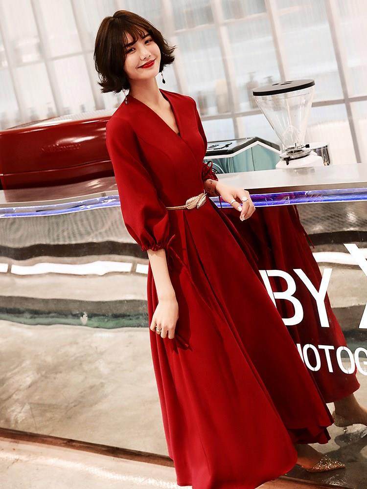 Dress summer 2019 new pattern black Show thin Toast full dress On the beach Split endsin the Women's clothing/Boutique , Wedding/Cheongsam/Formal dress , Formal dress/Evening  category - from Buy2taobao.com to provide professional Taobao agent buy service