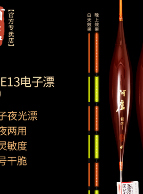 阿卢电子票夜光漂LPE13电子漂鲫鱼鲤鱼电子标日夜两用高灵敏醒目