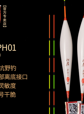 阿卢鱼漂LPH01纳米浮漂立式浮标底钓接口轻口抗风醒目垂钓用品