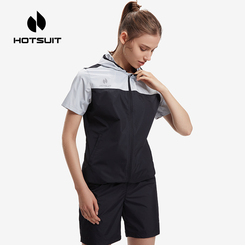hotsuit后秀暴汗服女夏季运动套装健身房爆汗跑步健身服训练新款