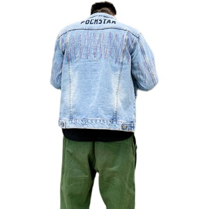 2021春款刺绣牛仔夹克外套宽松牛仔衣男QT5031-321-P120图片