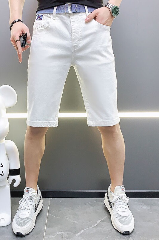 2021夏季薄款水洗现货潮牌弹力牛仔裤男五分裤QT5031-89608,男装牛仔裤,电商D218