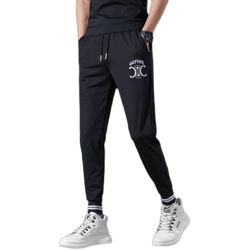 2021春夏新款刺绣潮牌弹力休闲裤男修身束脚裤QT5031-9510-P85,男装休闲裤,电商D218