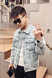 202春款社会精伙刺绣牛仔夹克外套牛仔衣男QT5031-3311-P115，男装夹克，电商D218