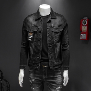 2025秋季潮牌牛仔夹克男外套潮流休闲牛仔衣男QT5031-86122,男装夹克,电商D218