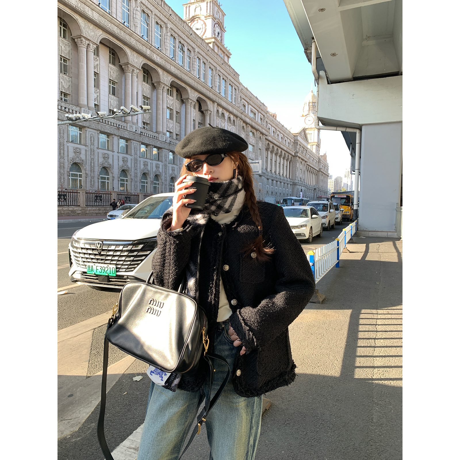 WHYSTUDIO 财阀千金小香风冬款羽绒服加厚保暖充绒自发热夹克外套