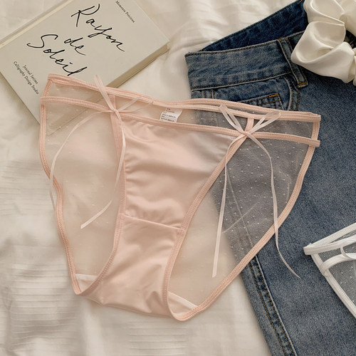 月光千金 法式性感纯欲风少女内裤蕾丝舒适透气低腰三角裤女
