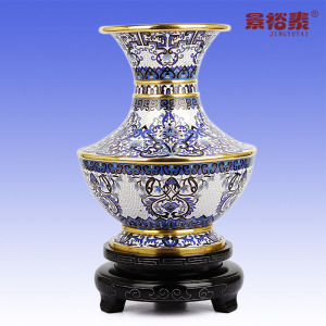 景泰蓝花瓶盖碗尊北京手工工艺品礼品摆件客厅家居饰品张向东作品