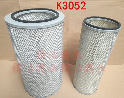 K3052空气滤芯适配东风霸龙3250华菱重卡3046滤清器陕汽德龙k2850 - 封面