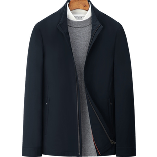 雅戈尔奥莱 男装茄克春新款经典商务立领夹克外套男上衣