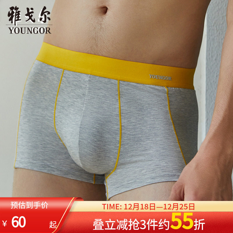 雅戈尔男士内裤平角裤组合斯文商务男士中青年