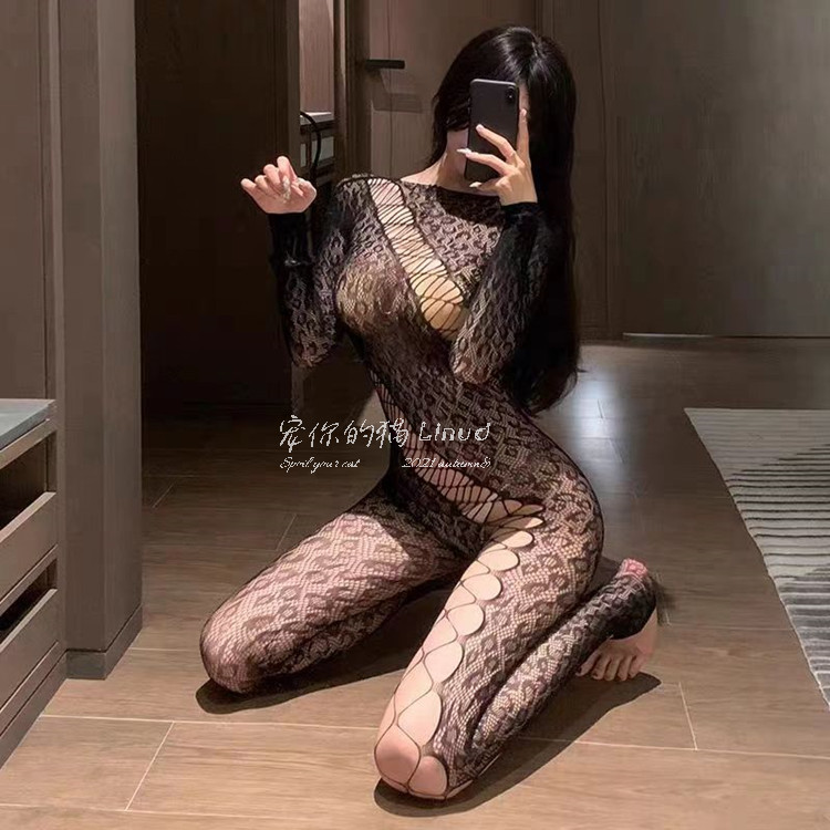 宠你的猫不规则网眼连身袜