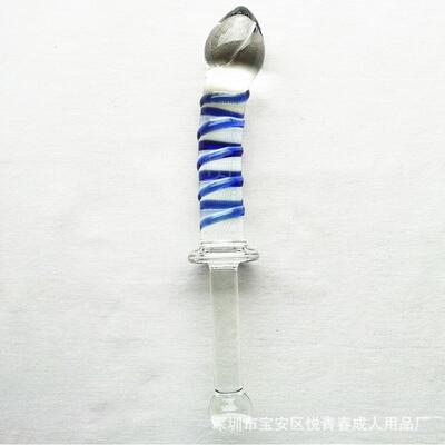 Glass-made femalemasturbation toy fake phallus adult product