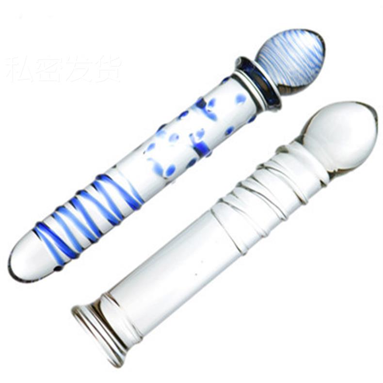 Glass-made femalemasturbation toy fake phallus adult product