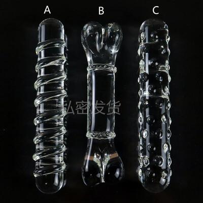 Glass-made femalemasturbation toy fake phallus adult product