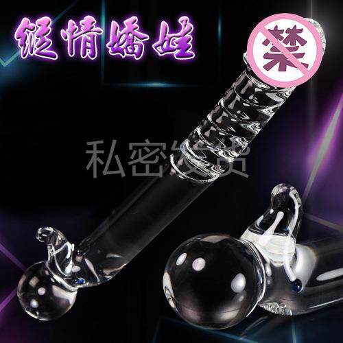 Glass-made femalemasturbation toy fake phallus adult product