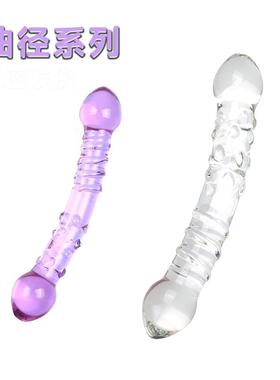 Glass-made female masturbation toy fake phallus adult produc
