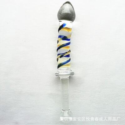 Glass-made femalemasturbation toy fake phallus adult product