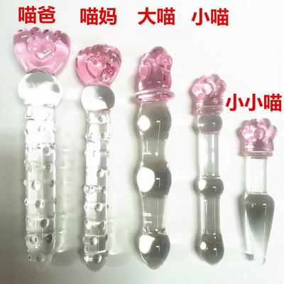 Glass-made female masturbation toy fake phallus adult produc