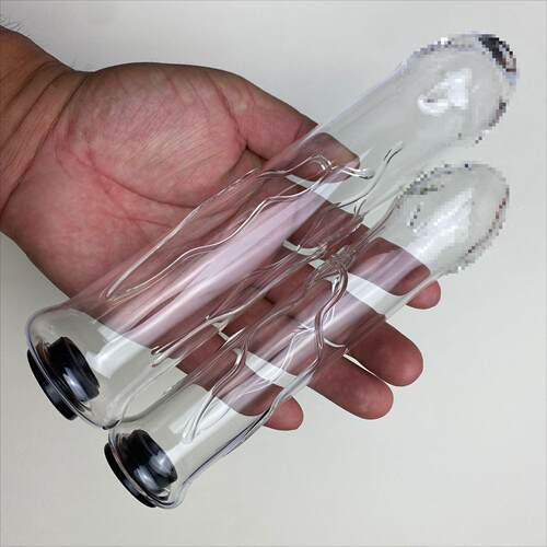A self-pleasuring toy made of glass for use inside the anus.