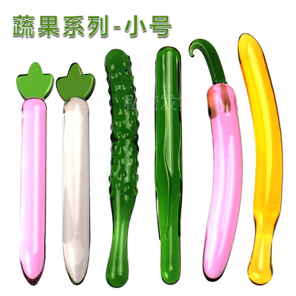 Glass-made female masturbation toy fake phallus adult produc