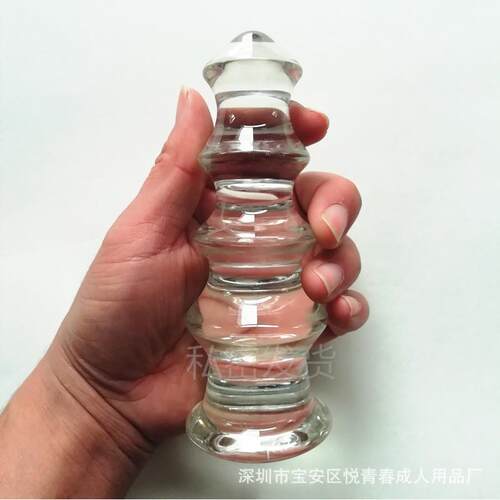 Glass-made femalemasturbation toy fake phallus adult product