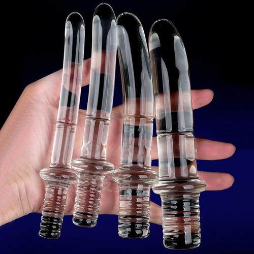 Glass-made femalemasturbation toy fake phallus adult product