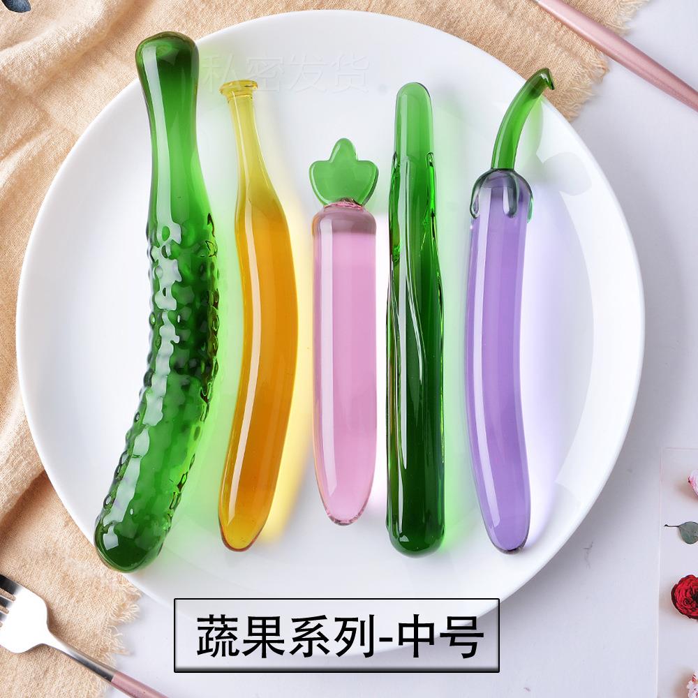 Glass-made female masturbation toy fake phallus adult produc