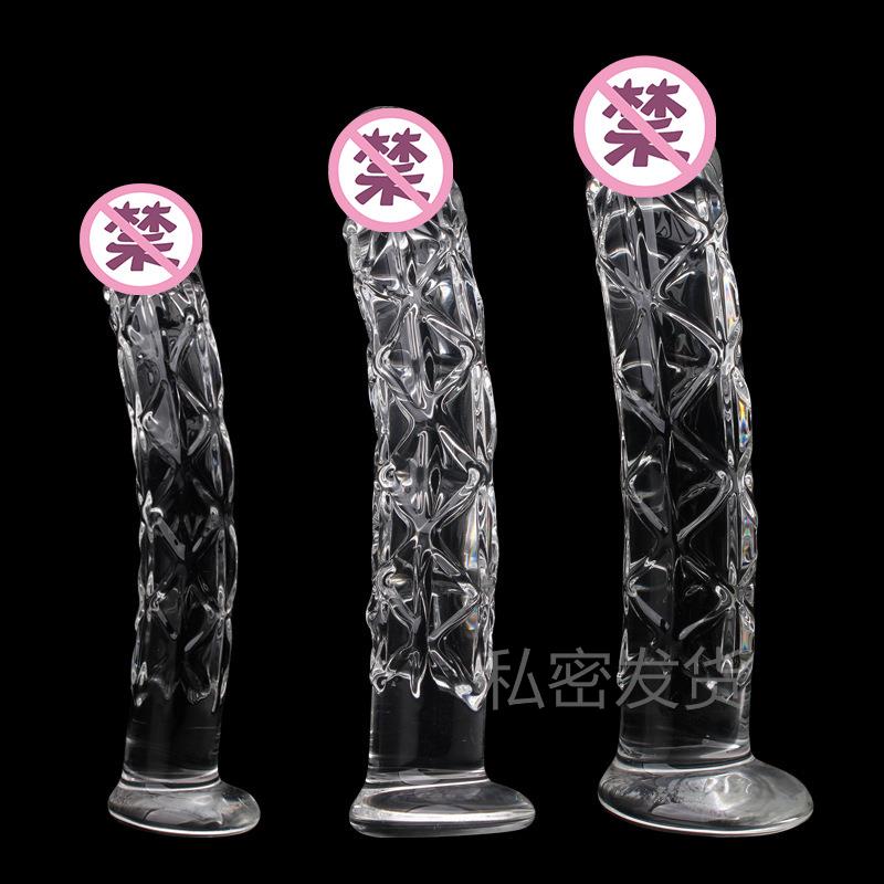 Glass-made femalemasturbation toy fake phallus adult product