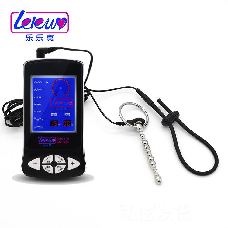 Male penis electric shock punishment toy urethral dilator